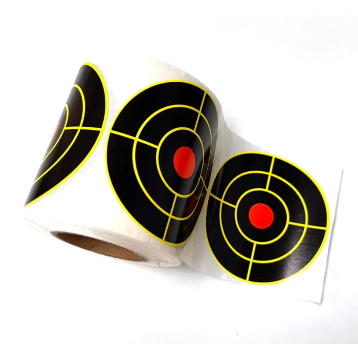 ADHESIVE SPLATTER TARGET 3''(100 PER ROLL)YELLOW AND BLACK