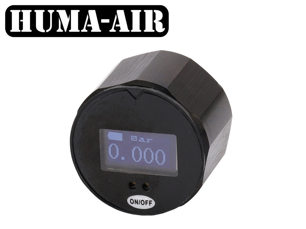 Huma-air Digital Mini Pressure Gauge 25mm. Black G1/8 BSP 300Bar O-Led