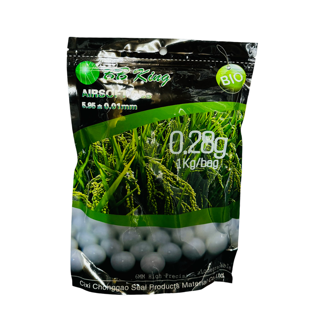 BB King 0.28g Biodegradable Airsoft 6mm BB 1KG Pack