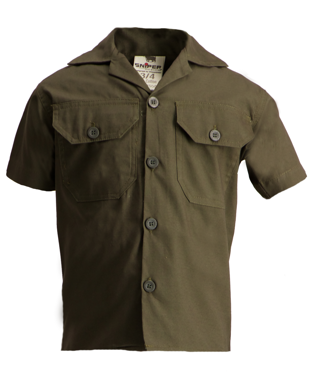 MILITARY OLIVE KIDS ADVENTURE SHIRT