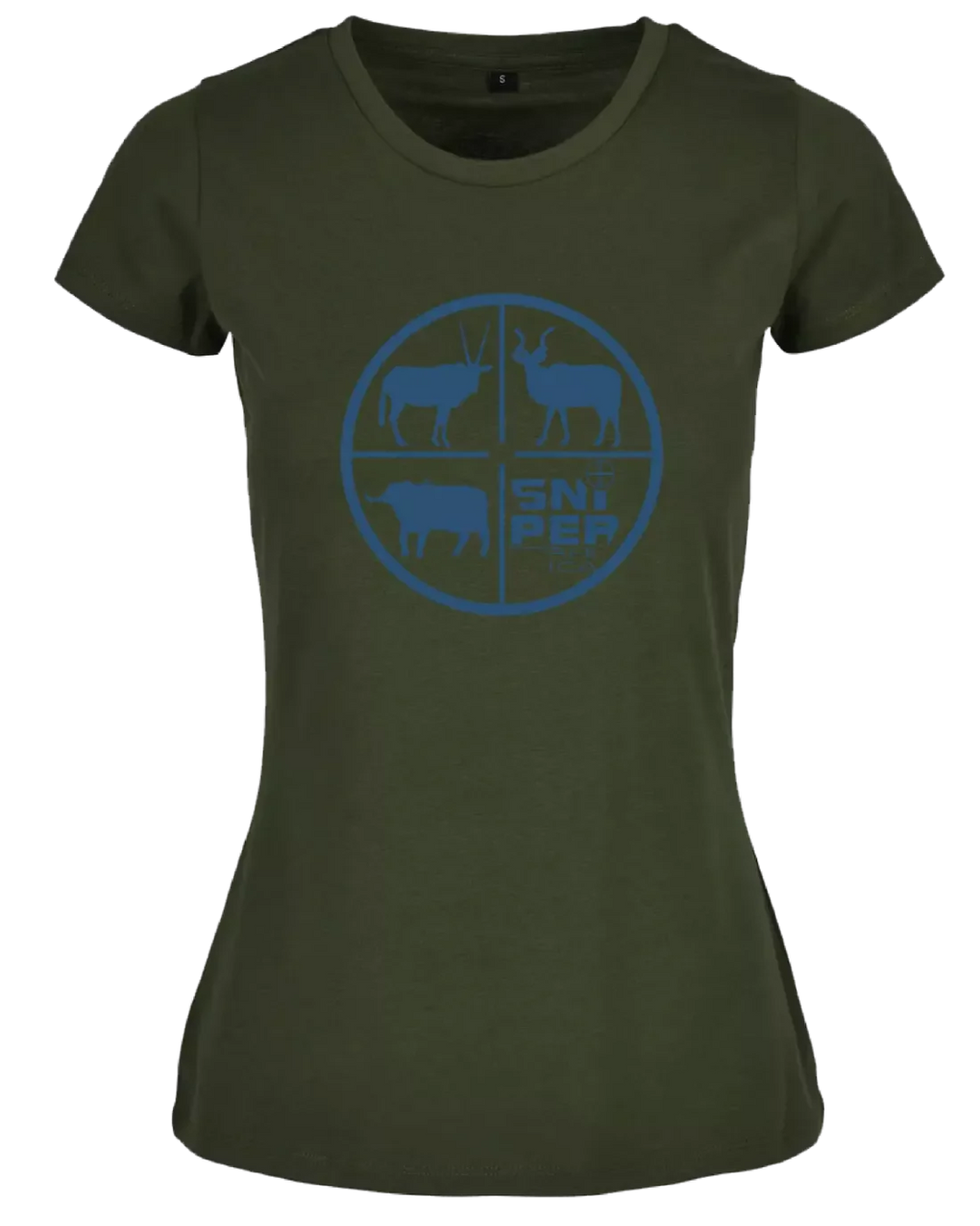 OLIVE LADIES RETICAL T -SHIRT