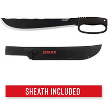 Load image into Gallery viewer, Coast F1400 Utility Machete 14&quot; w/Nylon Sheath - Blister
