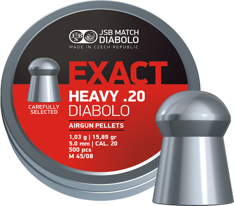 JSB Diabolo Exact Heavy Pellets .20/5.0 mm - 500 Pieces