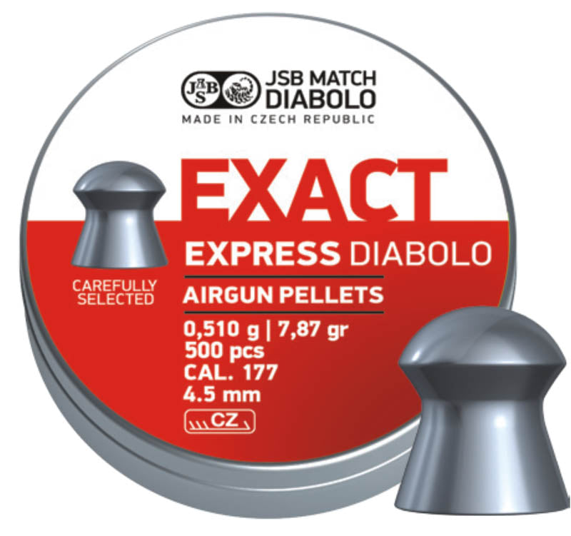 JSB Diabolo Exact Express Pellets .177/4.52 mm - 500 Pieces