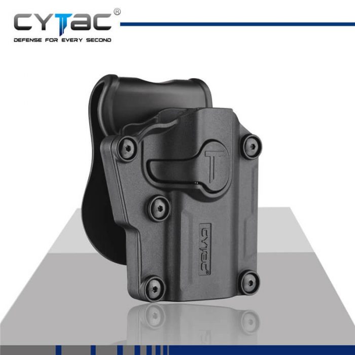 Cytac Mega Fit  LEFT HAND paddle holster w/index release & angle adjustment. UHFS