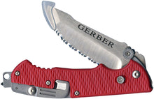 Load image into Gallery viewer, Gerber Hinderer Rescue Knife 3.5&quot; Blunt Tip Serrated Blade, Seat Belt Cutter, Window Breaker, Oxygen Tank Wrence and Tool Kit
