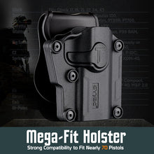 Load image into Gallery viewer, Cytac Mega Fit  LEFT HAND paddle holster w/index release &amp; angle adjustment. UHFS
