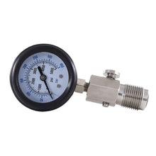 Load image into Gallery viewer, 350 Bar din check valve with bleed, 60mm manometer
