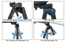 Load image into Gallery viewer, UTG® Recon 360® TL Bipod, 7&quot;-9&quot; Center Height, Picatinny
