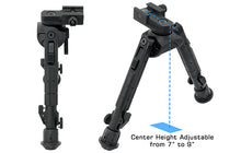 Load image into Gallery viewer, UTG® Recon 360® TL Bipod, 7&quot;-9&quot; Center Height, Picatinny
