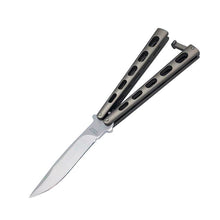 Load image into Gallery viewer, Ace Butterfly Knife Satin Skeletonized Handle w/Plain Satin Finish Blade
