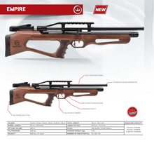 Load image into Gallery viewer, Combo KRAL PUNCHER EMPIRE WALNUT BULLPUP PCP, 5.5MM
