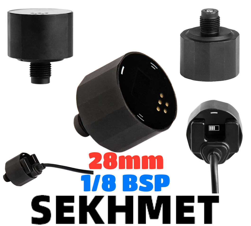 Sekhmet Digital Gauge (manometer) 28MM Black 1/8 BSP