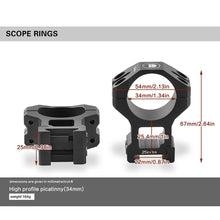 Load image into Gallery viewer, Discovery 34mm scope mounts high picatinny
